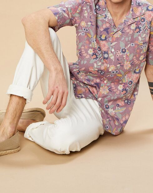 Slam-Hemd mit umgekehrtem Blumenmuster