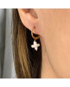 Mini Créoles Croix en Laiton doré