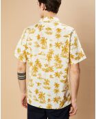 Chemise Slim Slam blanc/jaune