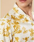 Chemise Slim Slam blanc/jaune