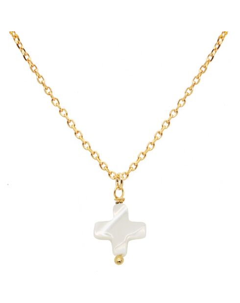 Collier Croix en Laiton doré