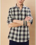 Chemise Regular Pitt marine/vert madras