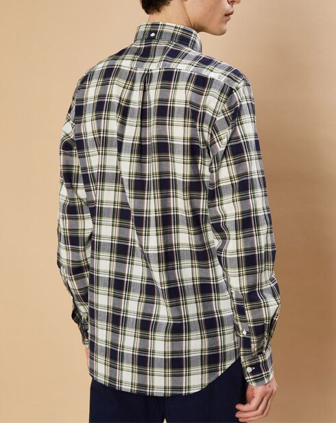 Chemise Regular Pitt marine/vert madras