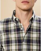 Chemise Regular Pitt marine/vert madras