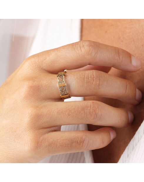 Anello Corina in ottone dorato