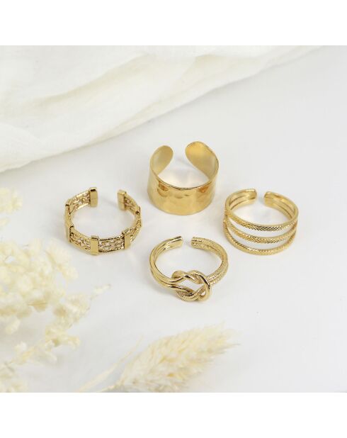 Anello Corina in ottone dorato