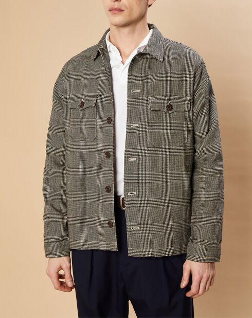 Veste en Lin & Coton Day marron/beige