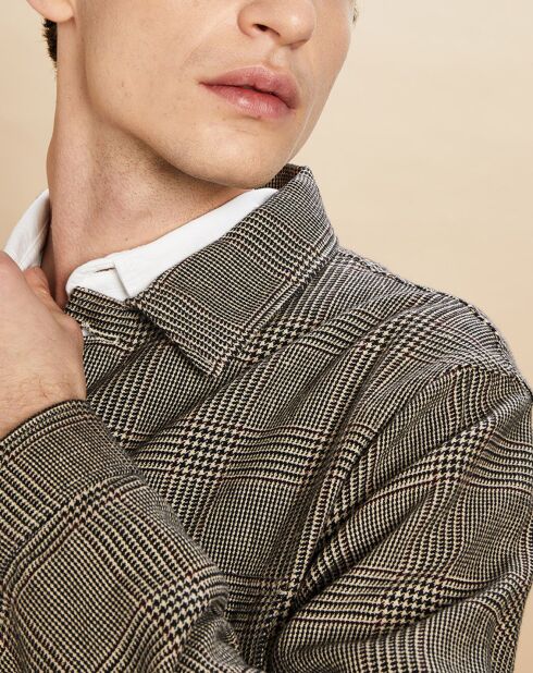 Veste en Lin & Coton Day marron/beige