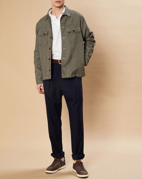 Veste en Lin & Coton Day marron/beige