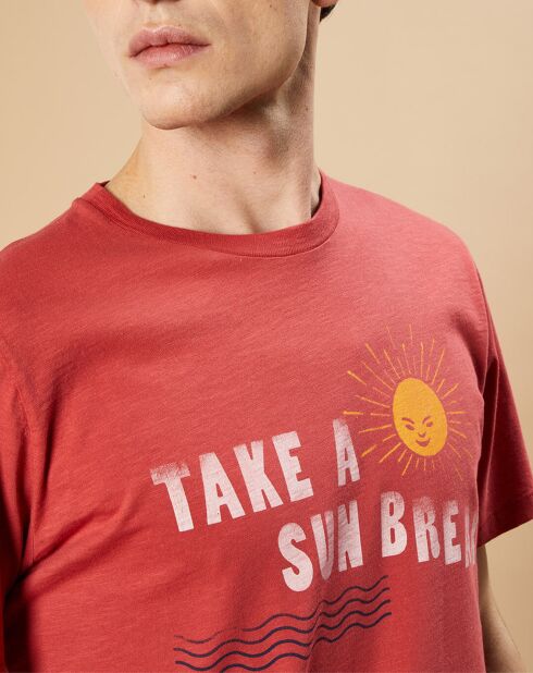 T-Shirt Tee Sun Break brique