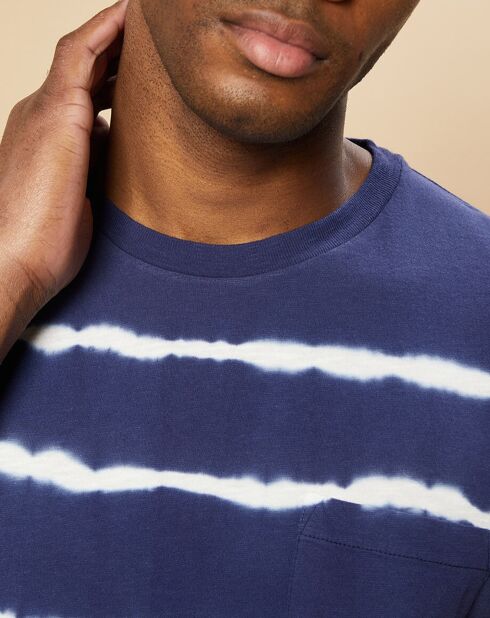 T-Shirt Pocket Crew worker bleu