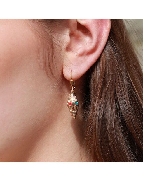 Boucles d'Oreilles Kamala en Laiton doré