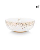 6 Bols à céréales en Porcelaine  Royal Winter White  blancs - D.15 cm