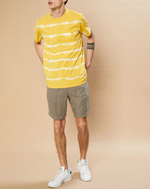 T-Shirt Pocket Crew jaune
