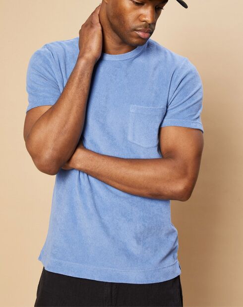 T-Shirt en éponge Pocket Crew chambray