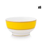 6 Bols Pip Chique jaunes - D.11 cm