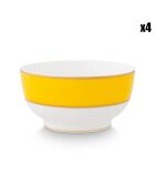 4 Bols Pip Chique  jaunes - D.15 cm