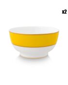 2 Saladiers Pip Chique  jaunes - D.18 cm
