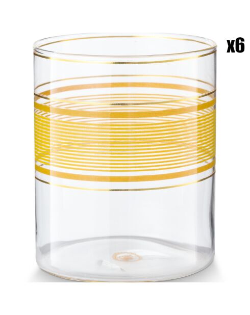 6 Verres à eau Pip Chique  verts - 7x7x8.5 cm