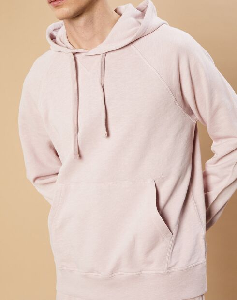 Sweat à capuche Light faded rose