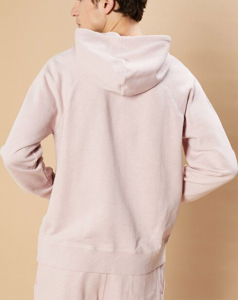 Sweat à capuche Light faded rose