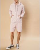 Sweat à capuche Light faded rose