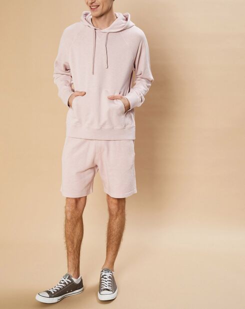 Sweat à capuche Light faded rose