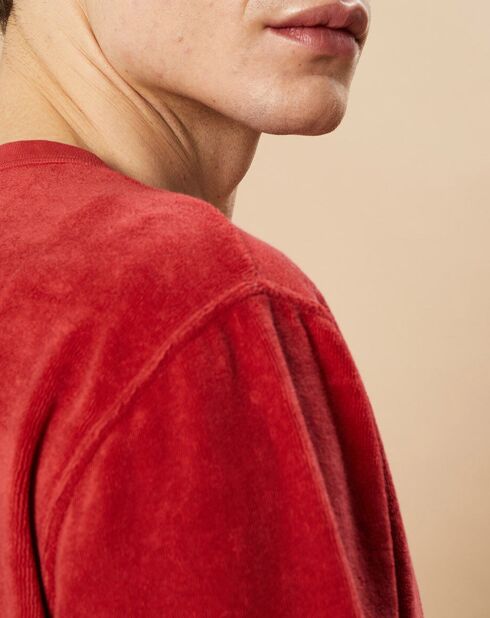 Sweat en éponge brique