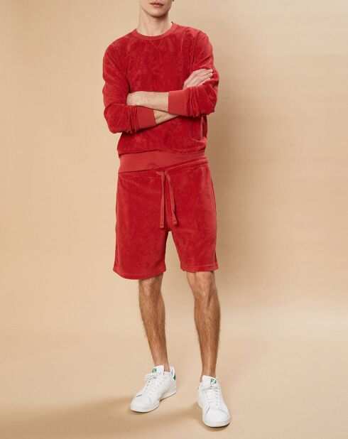 Sweat en éponge brique