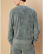 Sweat en éponge vert de gris