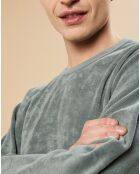 Sweat en éponge vert de gris