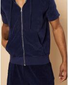 Sweat à capuche zippé en éponge marine