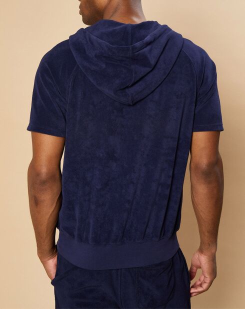 Sweat à capuche zippé en éponge marine