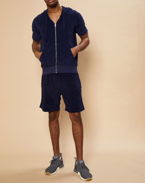 Sweat à capuche zippé en éponge marine