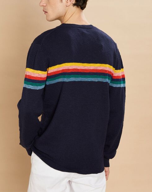 Pull Crew rayé marine