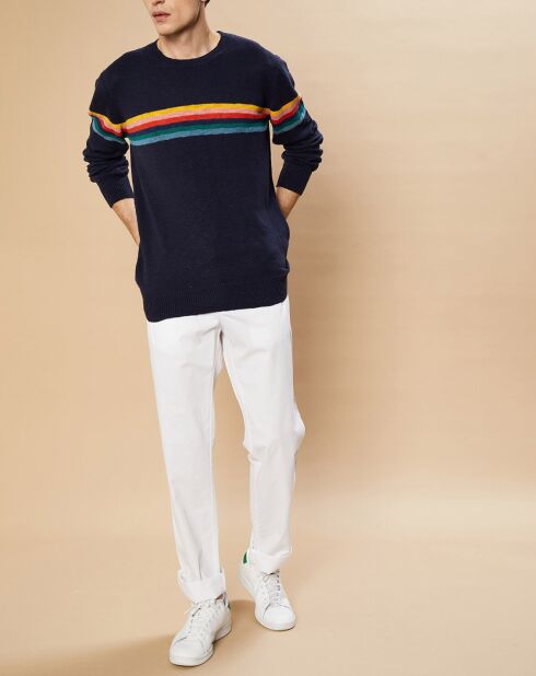 Pull Crew rayé marine