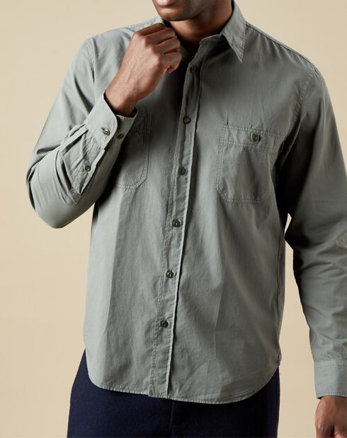 Chemise regular Pocket Pat military