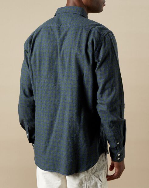 Chemise en Flanelle regular Paul à carreaux graphite