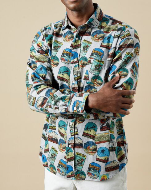 Chemise en Flanelle regular Paul imprimée