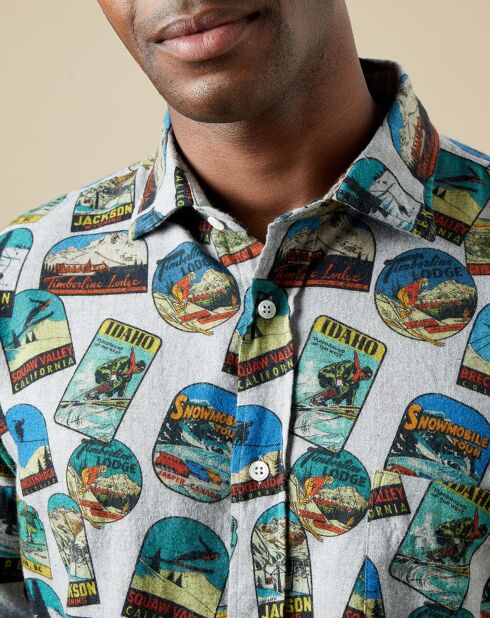 Chemise en Flanelle regular Paul imprimée