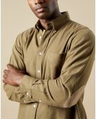 Chemise en Flanelle regular Pitt Elbow olive