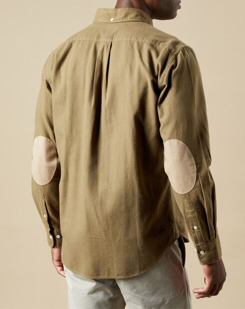 Chemise en Flanelle regular Pitt Elbow olive