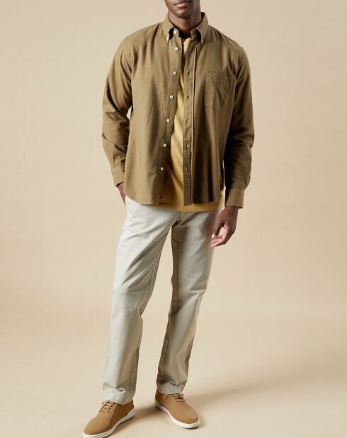 Chemise en Flanelle regular Pitt Elbow olive