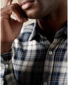 Chemise en Flanelle slim Storm à carreaux navy/natural/camel/chalk