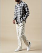 Chemise en Flanelle slim Storm à carreaux navy/natural/camel/chalk