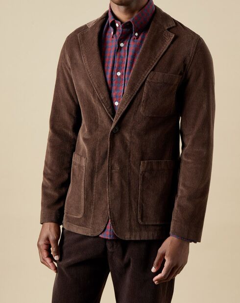Veste en Velours côtelé Jonny dark marron