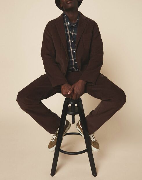 Veste en Velours côtelé Jonny dark marron