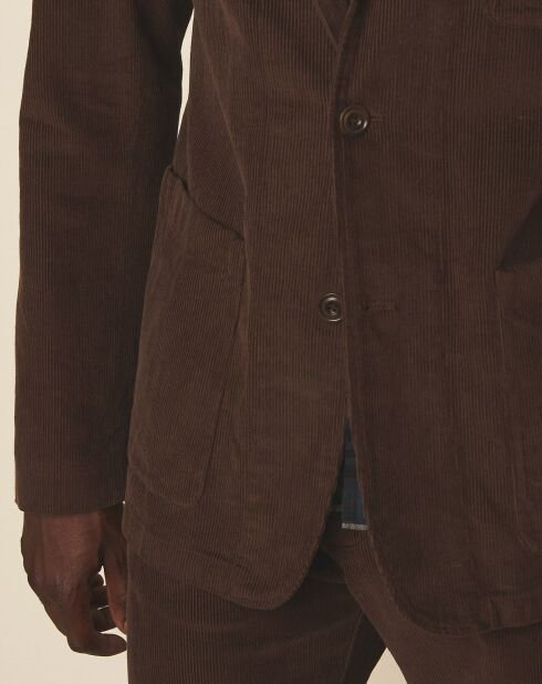 Veste en Velours côtelé Jonny dark marron