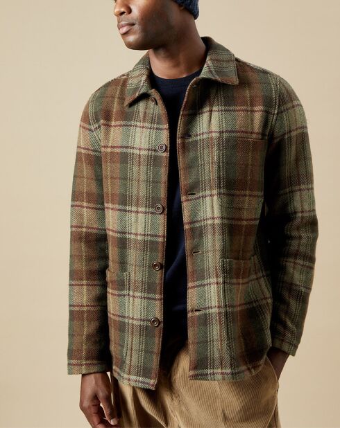 Veste en Laine mélangée Jamison marron/army/amande