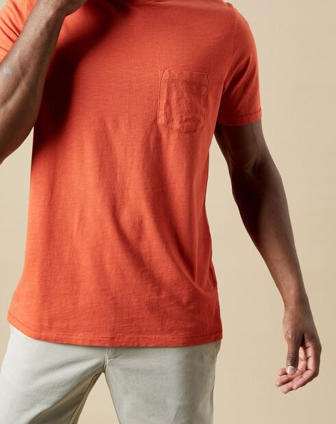 T-Shirt Pocket orange